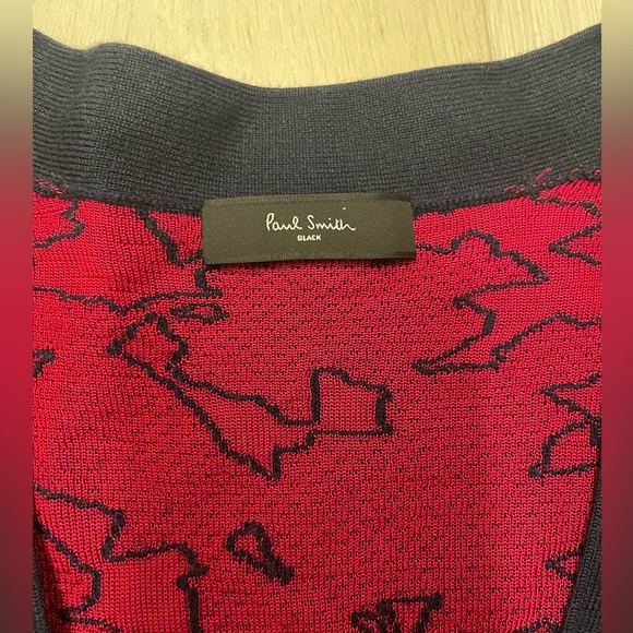 Paul Smith Black Navy/Red Cardigan (Size S) - Picture 4 of 6